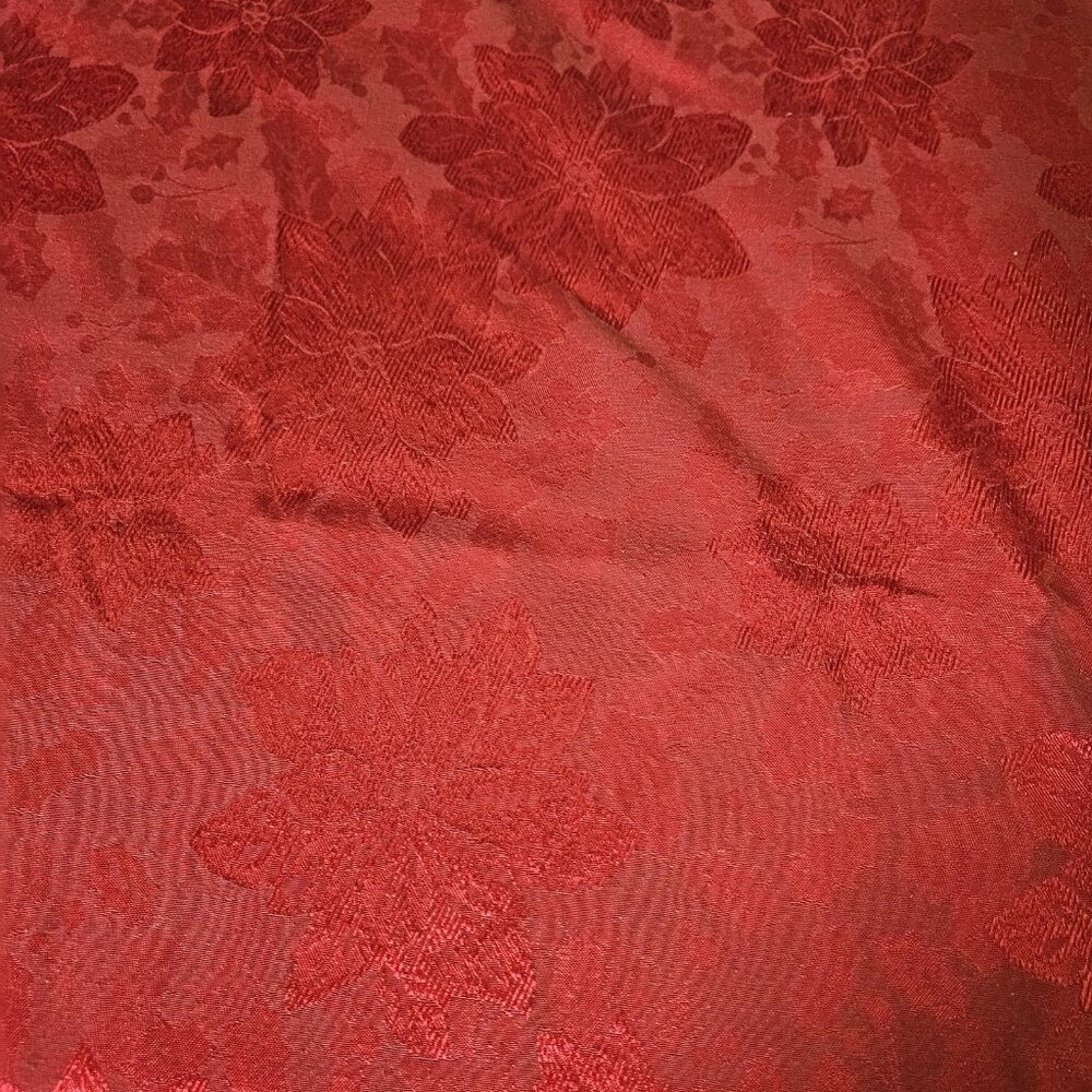 Kohl's Make the Season Bright Tablecloth 116x57 Rectangle Red Holiday Christmas - Picture 2 of 9
